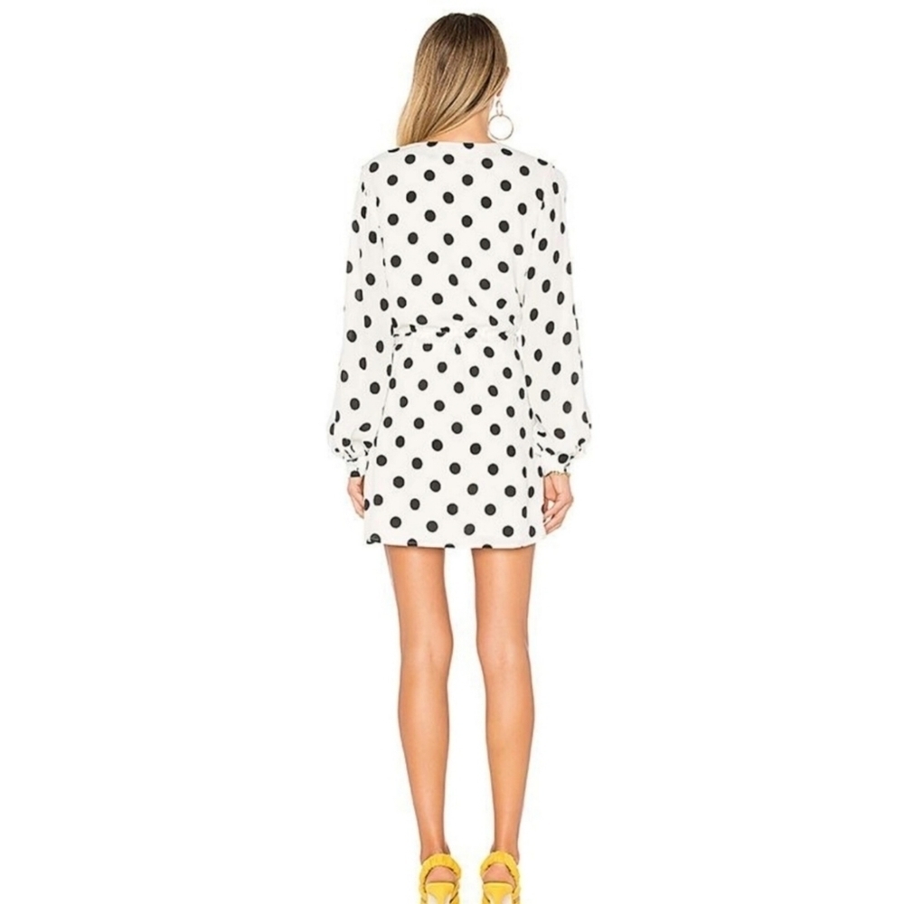 Lovers + Friends Maggie polka dot long sleeve wrap dress - Picture 11 of 12